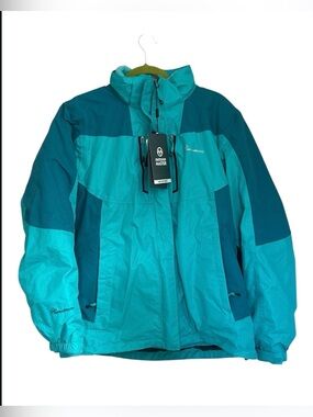 NWT OutdoorMaster Women’s 3-in-1 Ski Jacket Teal Blue Colorblock Size Large L